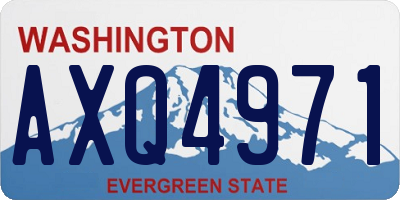 WA license plate AXQ4971