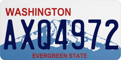 WA license plate AXQ4972