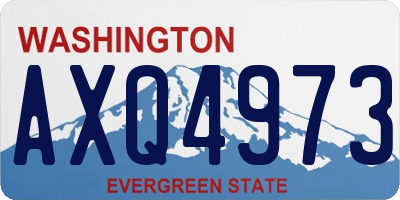 WA license plate AXQ4973