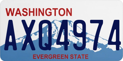 WA license plate AXQ4974