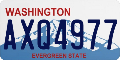 WA license plate AXQ4977