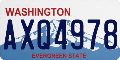 WA license plate AXQ4978