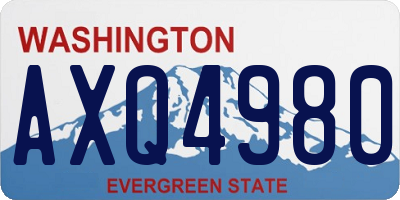 WA license plate AXQ4980