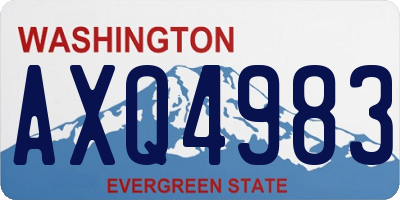 WA license plate AXQ4983