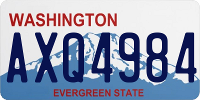 WA license plate AXQ4984