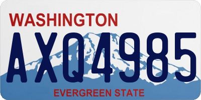 WA license plate AXQ4985