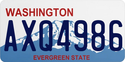 WA license plate AXQ4986