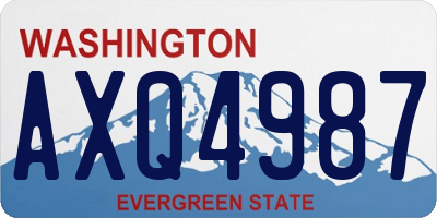 WA license plate AXQ4987