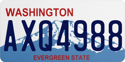 WA license plate AXQ4988