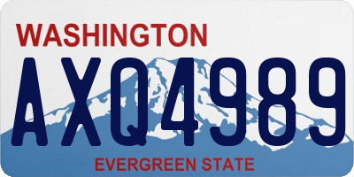 WA license plate AXQ4989