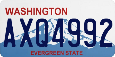 WA license plate AXQ4992