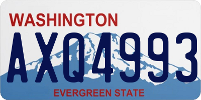 WA license plate AXQ4993