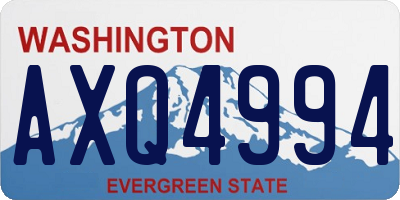 WA license plate AXQ4994