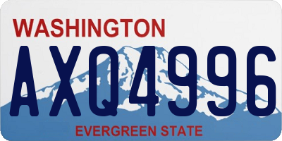 WA license plate AXQ4996