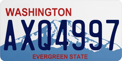 WA license plate AXQ4997