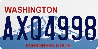 WA license plate AXQ4998