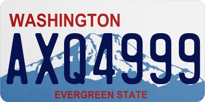 WA license plate AXQ4999