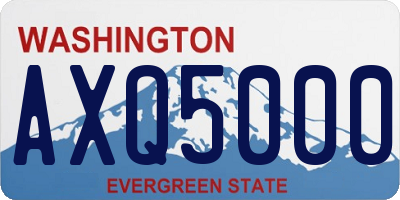 WA license plate AXQ5000