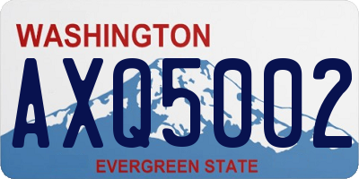 WA license plate AXQ5002
