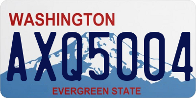 WA license plate AXQ5004
