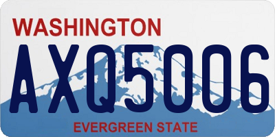WA license plate AXQ5006