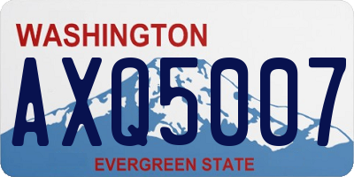 WA license plate AXQ5007