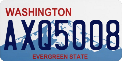 WA license plate AXQ5008