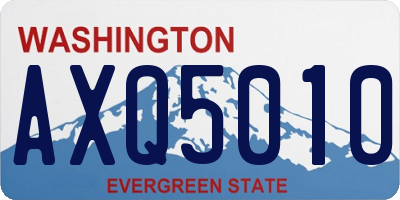 WA license plate AXQ5010