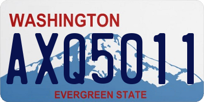 WA license plate AXQ5011