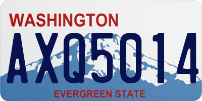 WA license plate AXQ5014