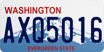 WA license plate AXQ5016