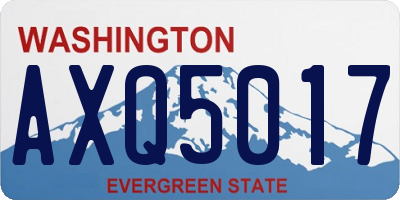 WA license plate AXQ5017