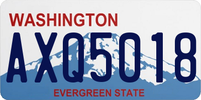 WA license plate AXQ5018