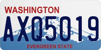 WA license plate AXQ5019
