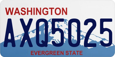 WA license plate AXQ5025