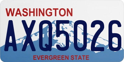 WA license plate AXQ5026