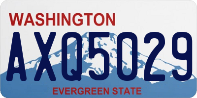 WA license plate AXQ5029