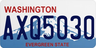 WA license plate AXQ5030