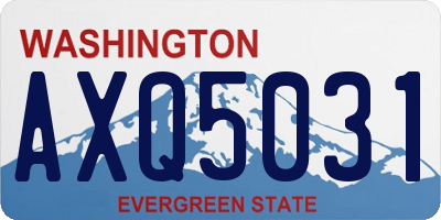 WA license plate AXQ5031