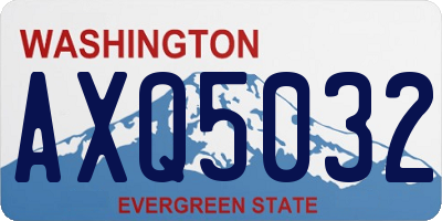 WA license plate AXQ5032