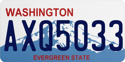 WA license plate AXQ5033