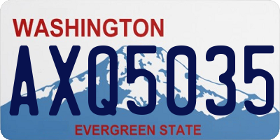 WA license plate AXQ5035