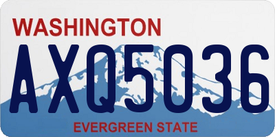 WA license plate AXQ5036