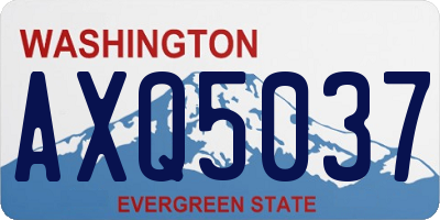 WA license plate AXQ5037