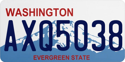 WA license plate AXQ5038