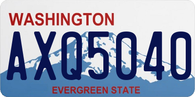 WA license plate AXQ5040