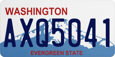 WA license plate AXQ5041