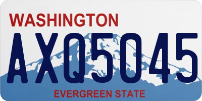 WA license plate AXQ5045