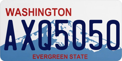 WA license plate AXQ5050