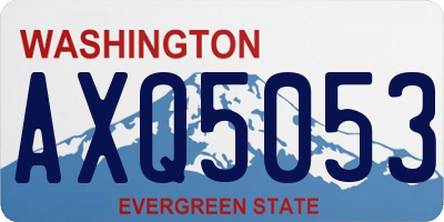 WA license plate AXQ5053